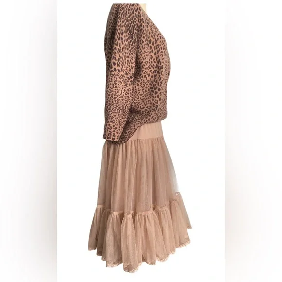 Vintage Anthropologie Odille Black Layered Tulle Skirt - pristine size S/M - Picture 6 of 11